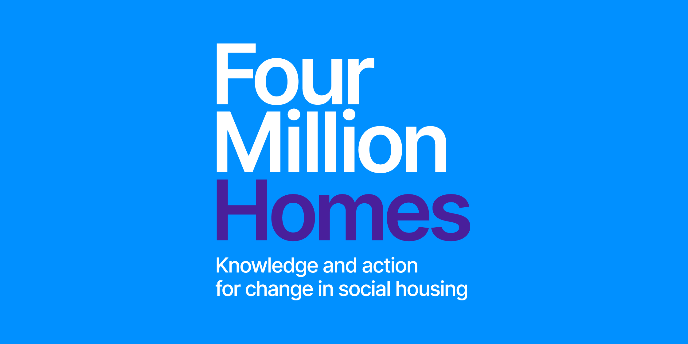 Resident Involvement And Empowerment Four Million Homes   Four Million Homes Logo Stack Blue Landscape 